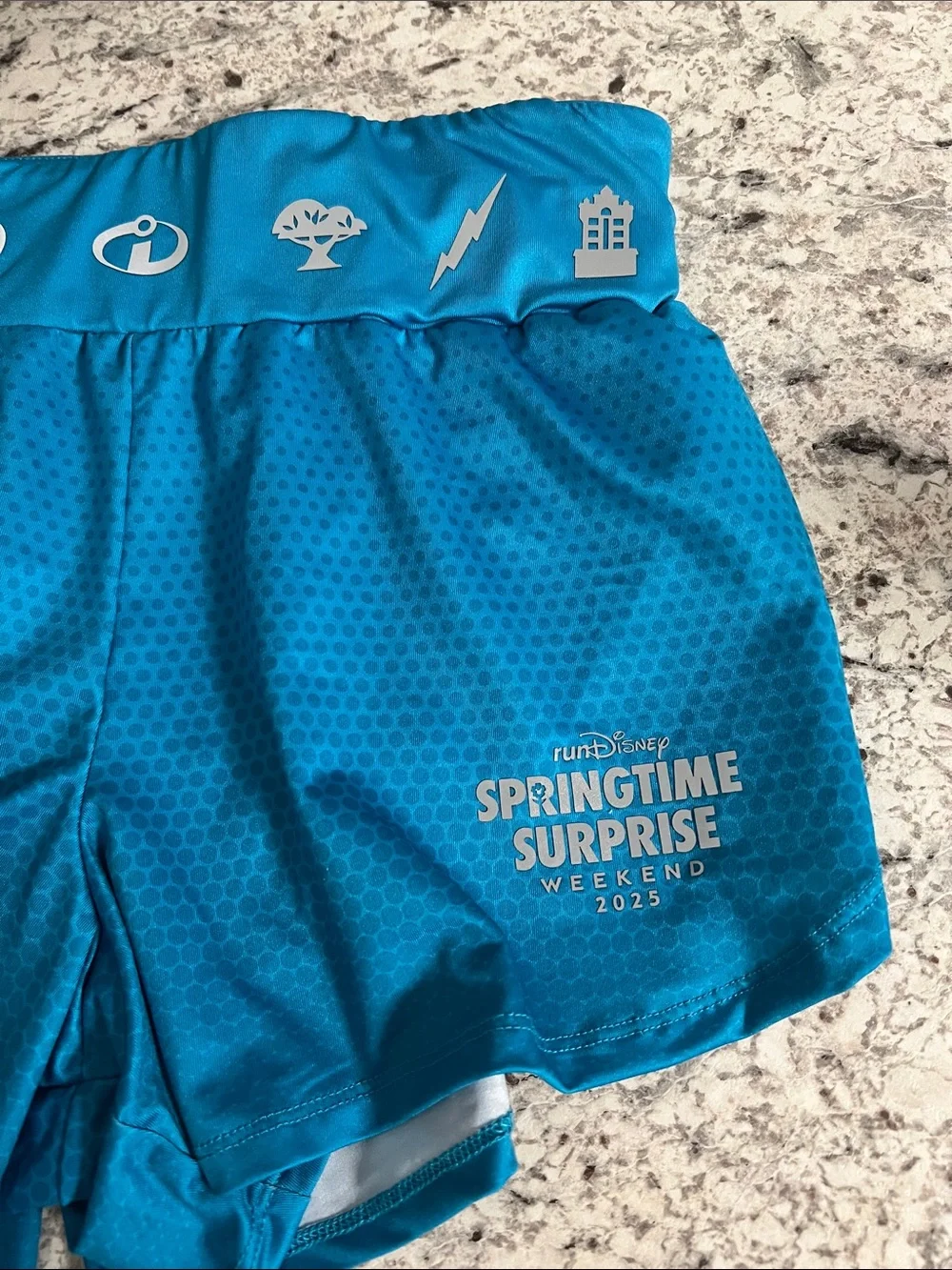 Disney Run Disney Springtime Surprise Women's Athletic Shorts - Teal Blue